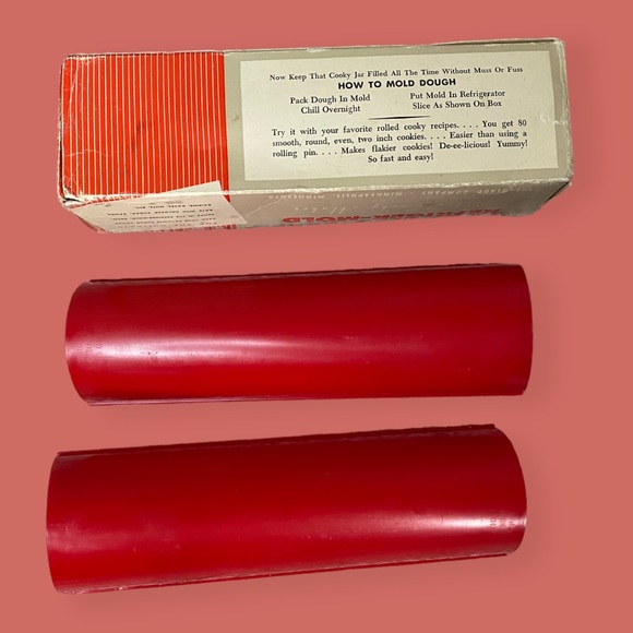 🍪 VTG REFRIGER-MOLD ICEBOX COOKY COOKIE MAKER FORM WITH RECIPES BY GLADD CO - Picture 2 of 7